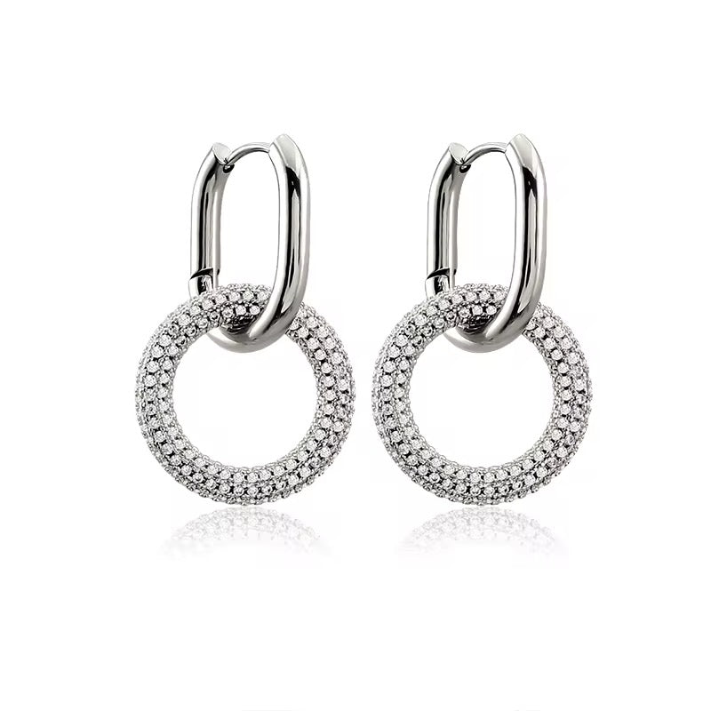 Delaney Pave Loop Earrings